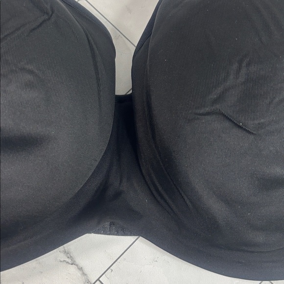 NWT Cacique Lane Bryant Womens Bra Black Lightly Lined Balconette UNDERWIRE 42D - Picture 2 of 11